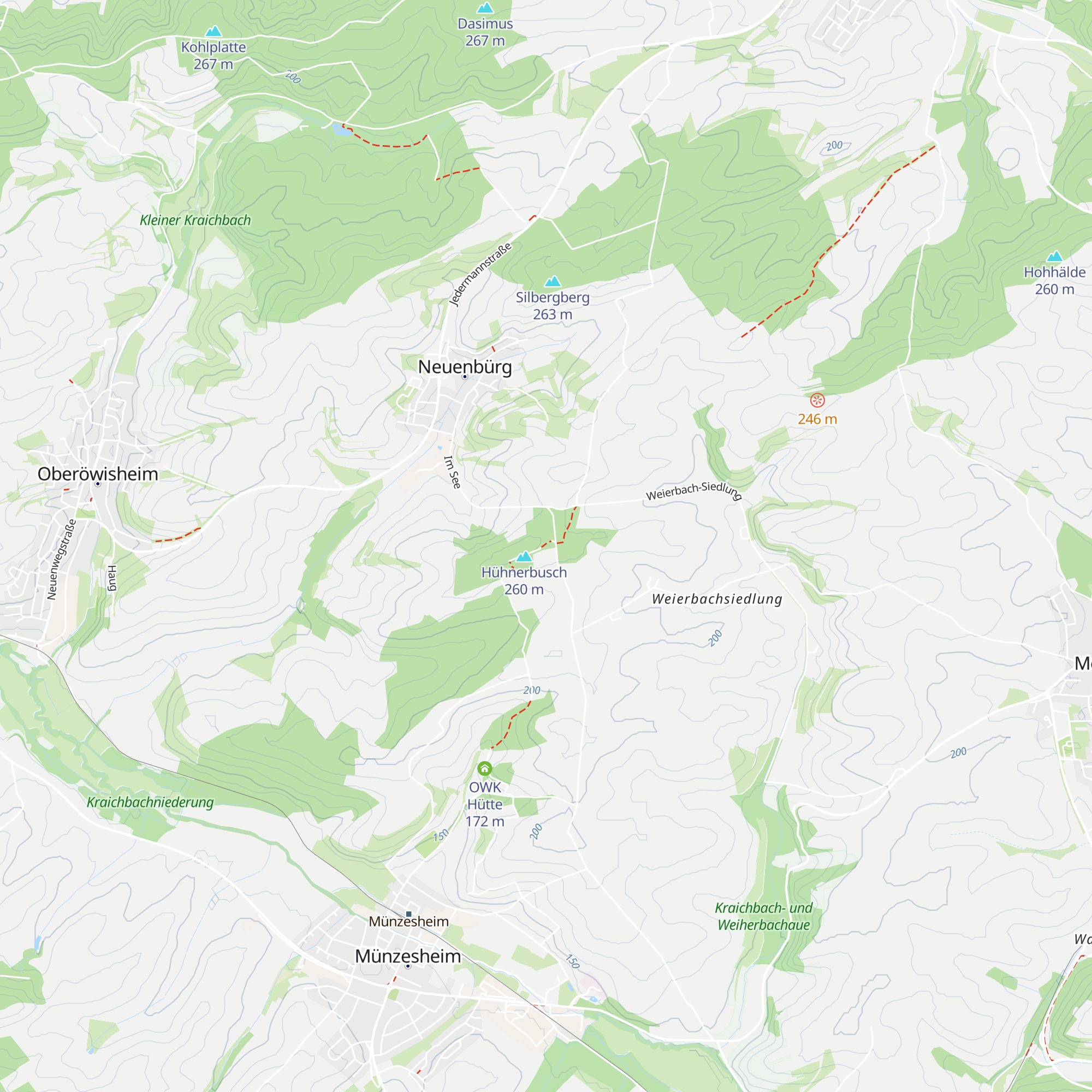Hühnerbusch Hütte map