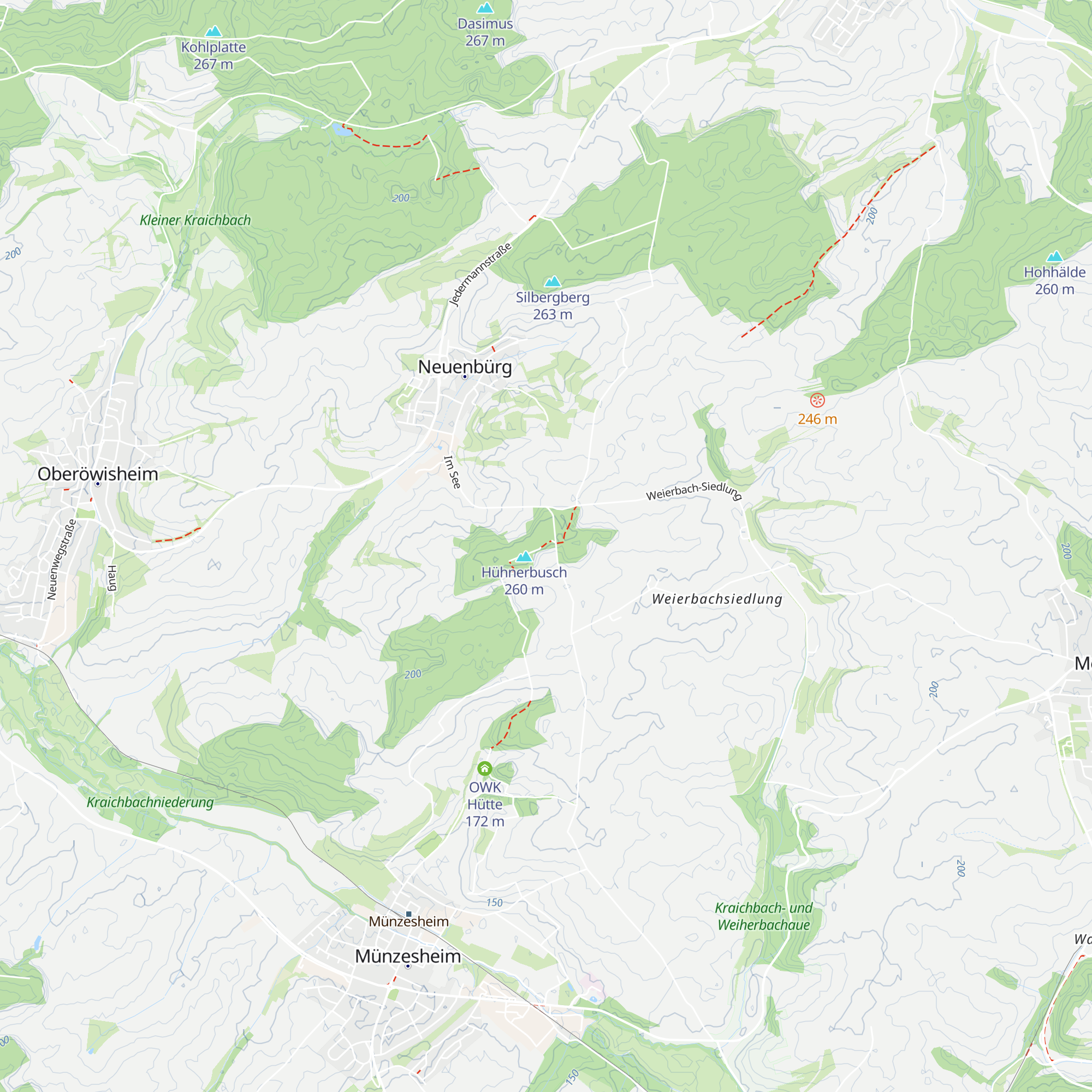 Hühnerbusch Hütte map