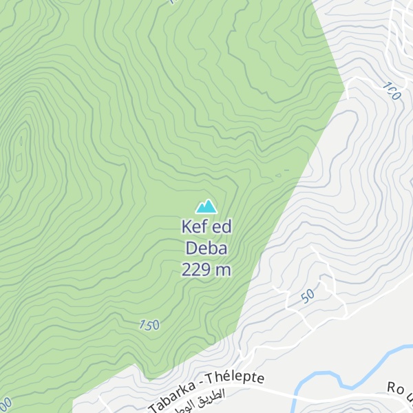 Map of Kef ed Deba