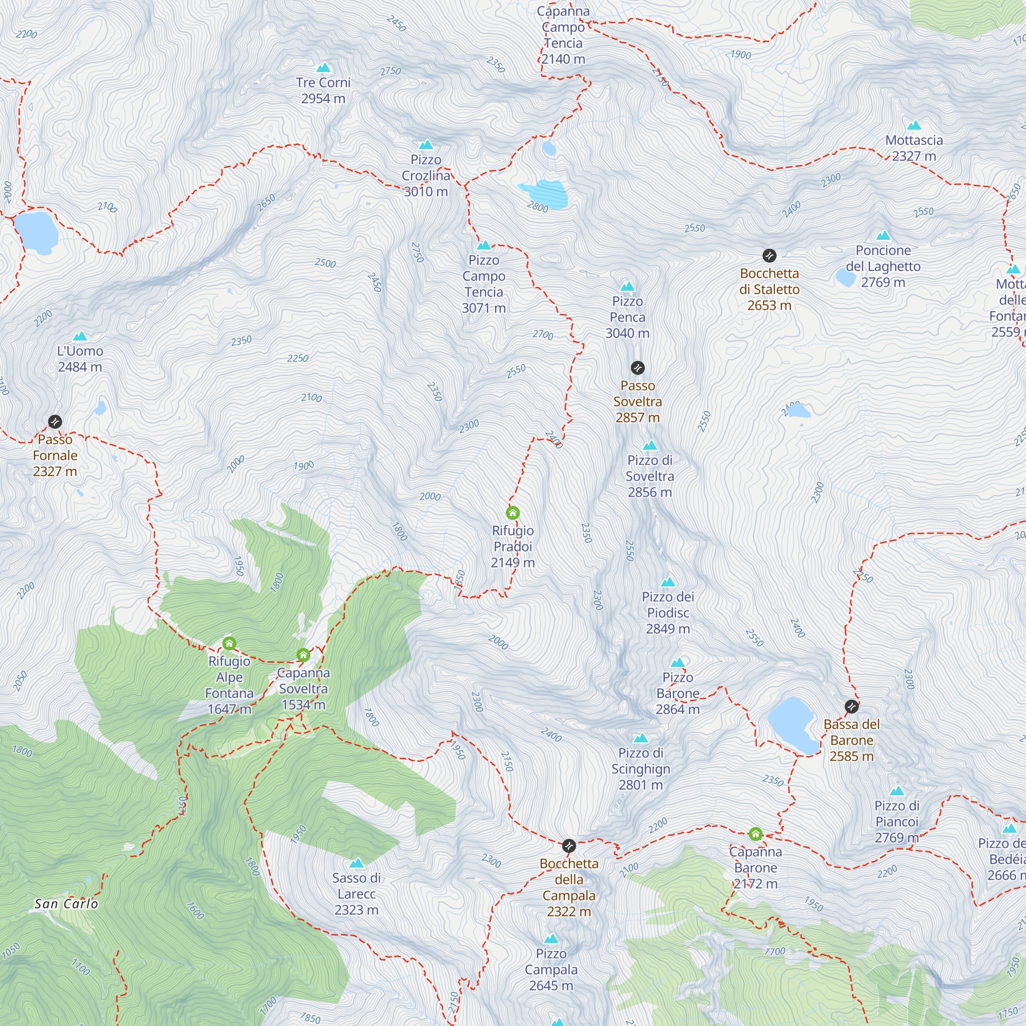 Rifugio Pradoi map