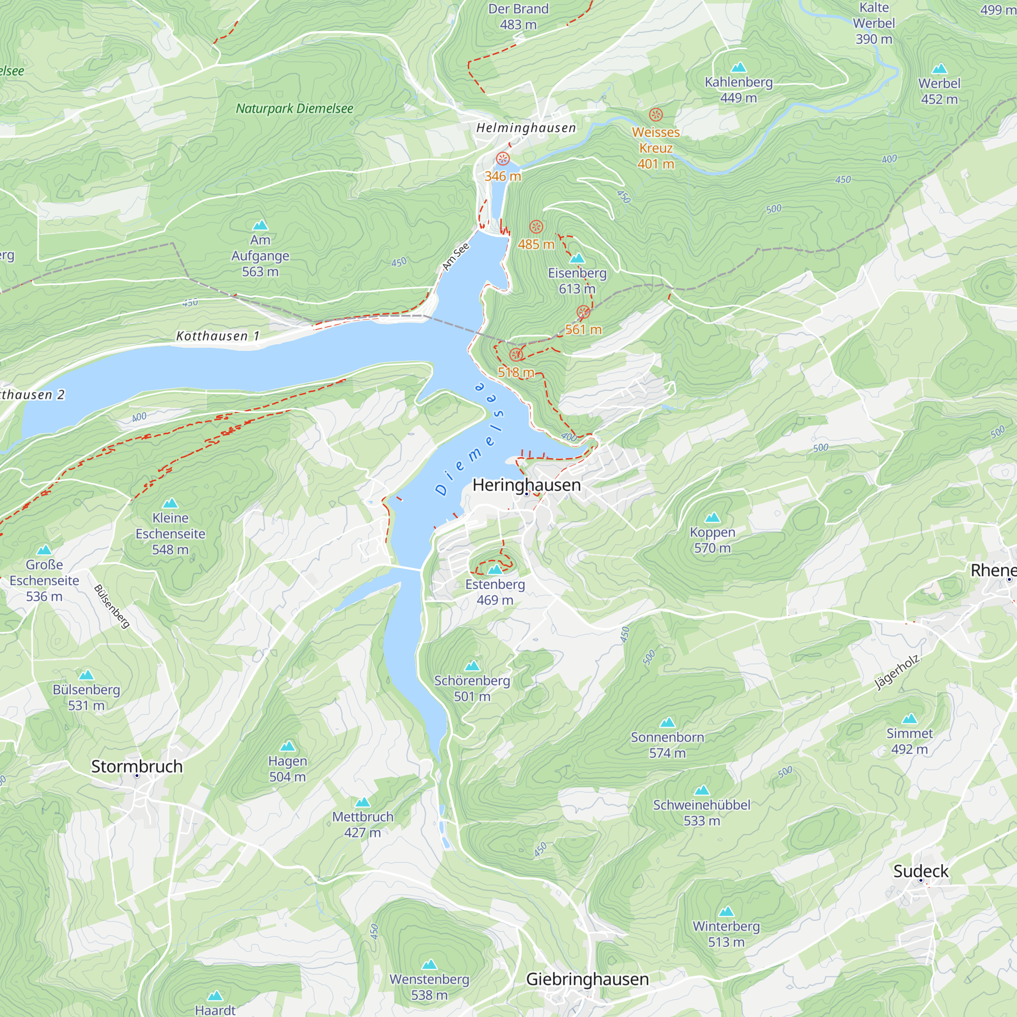 Tourist-Information Diemelsee map