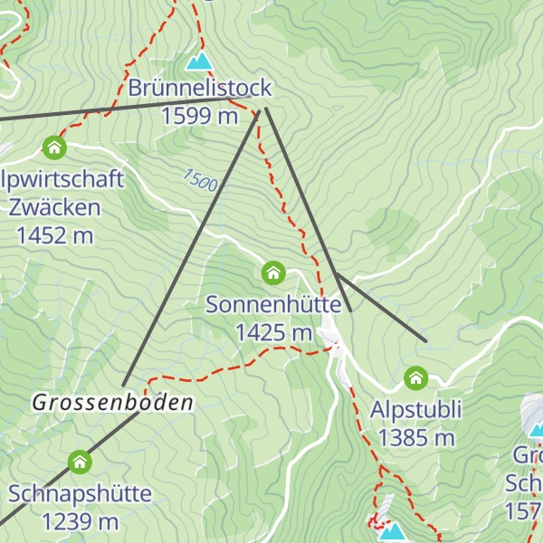 Map of Gruppenhaus Sonnenhütte