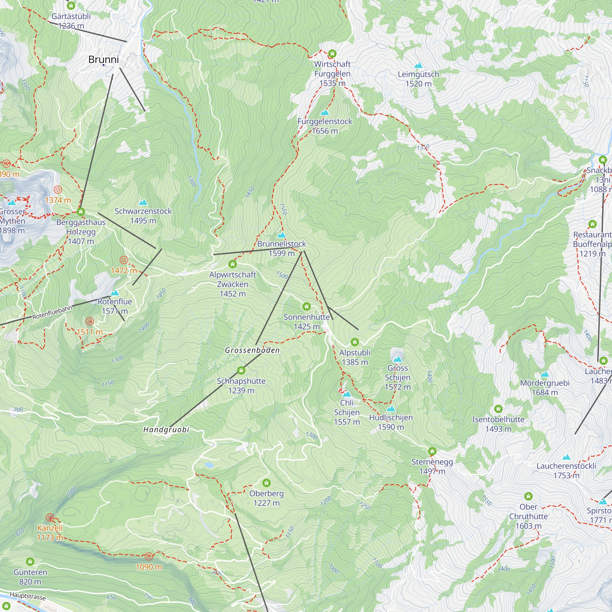 Gruppenhaus Sonnenhütte map