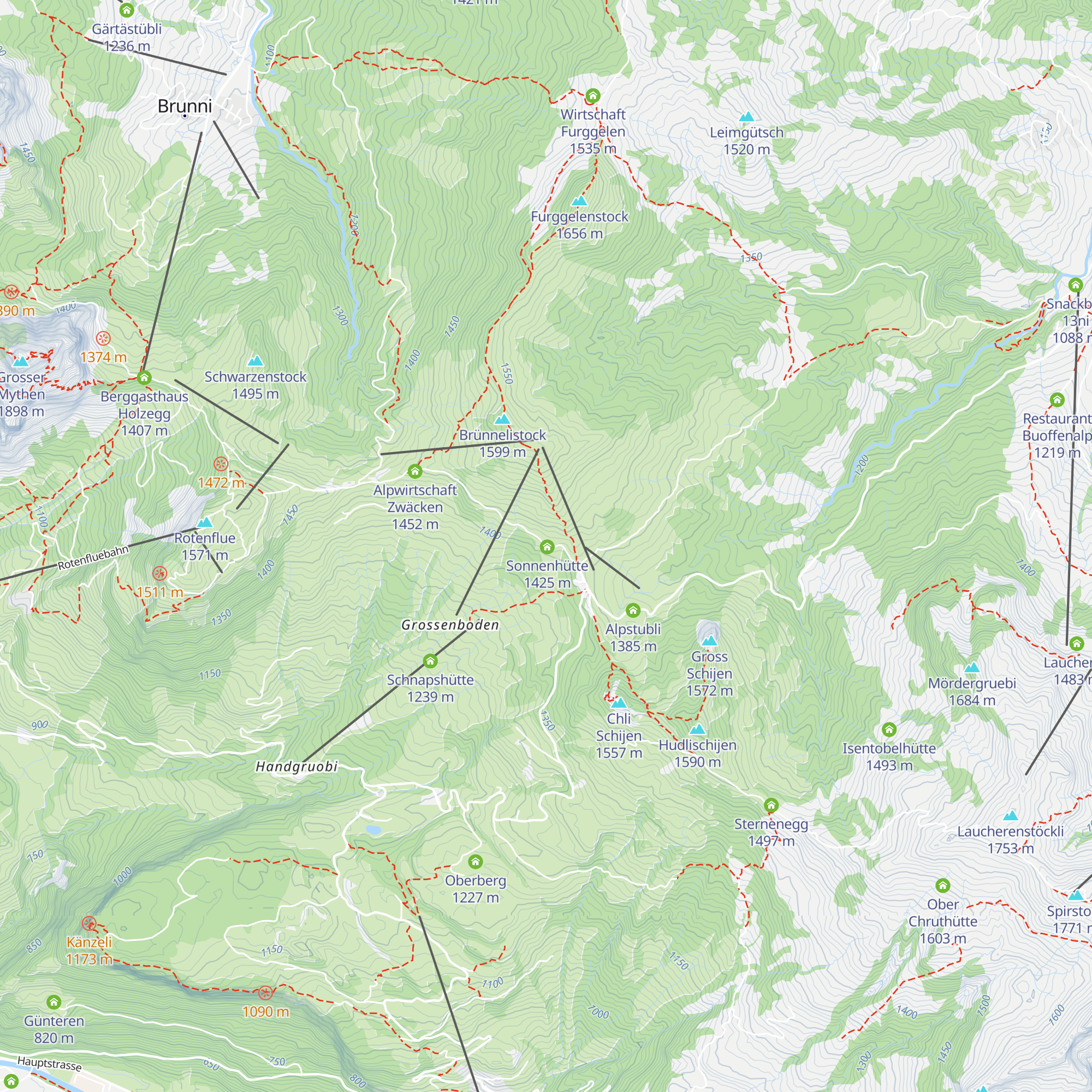 Gruppenhaus Sonnenhütte map