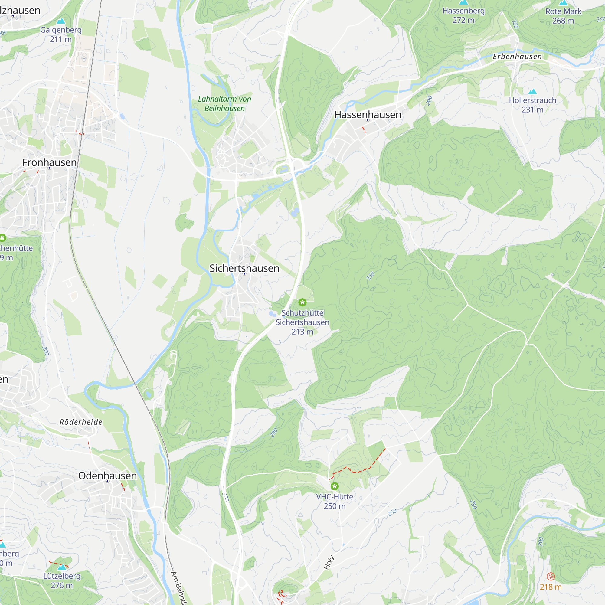Schutzhütte Sichertshausen map