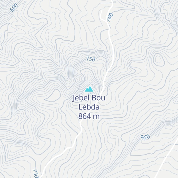Map of Jebel Bou Lebda