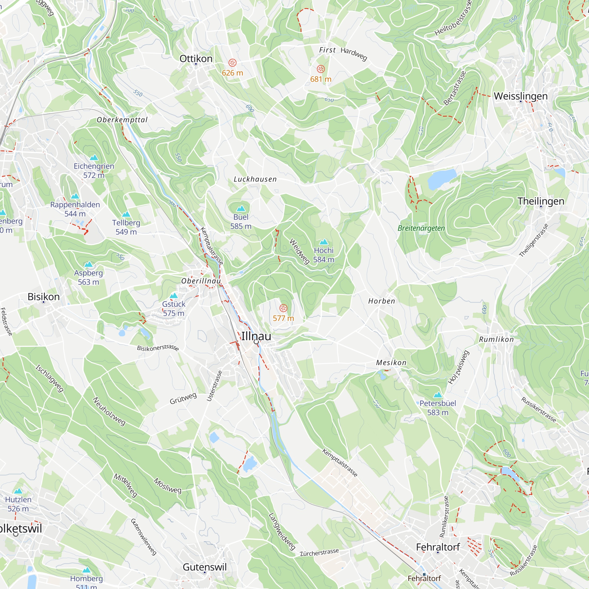 Waldhütte Cheibenriet map