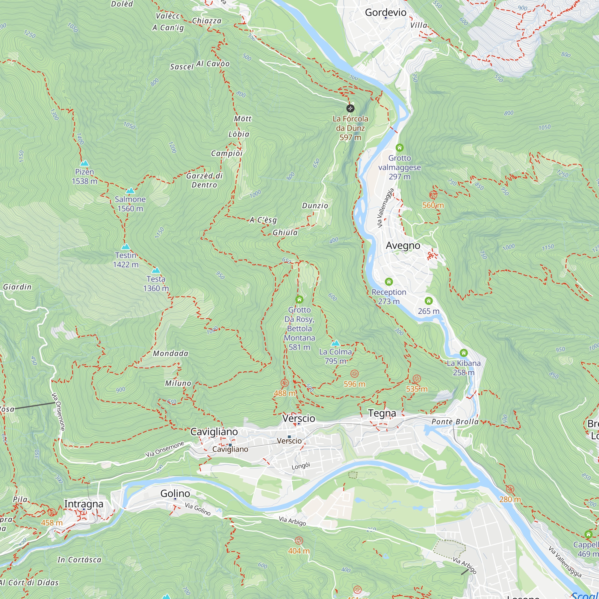 Grotto Da Rosy, Bettola Montana map