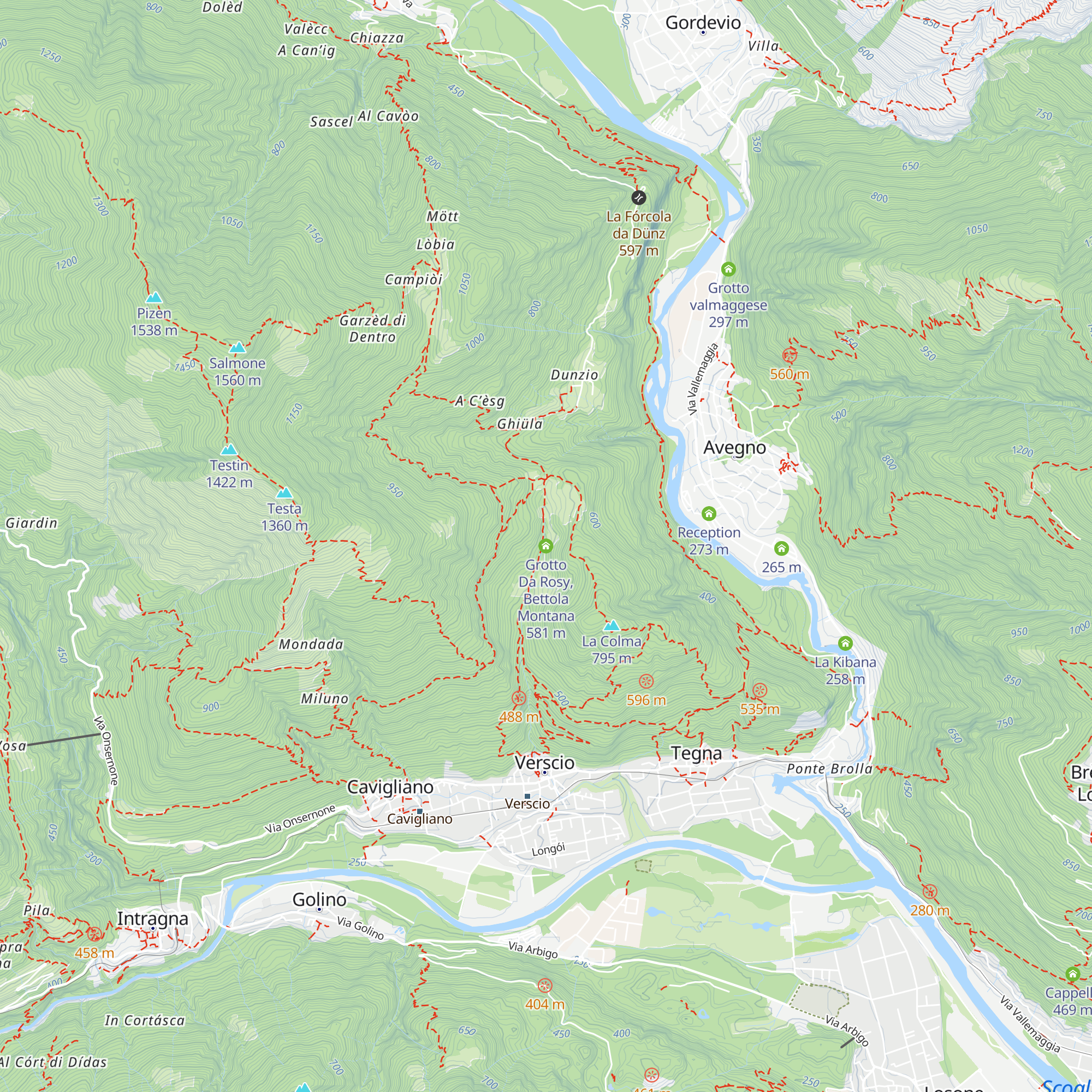 Grotto Da Rosy, Bettola Montana map