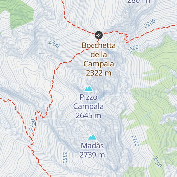 Map of Pizzo Campala