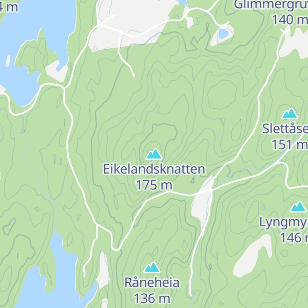 Map of Eikelandsknatten