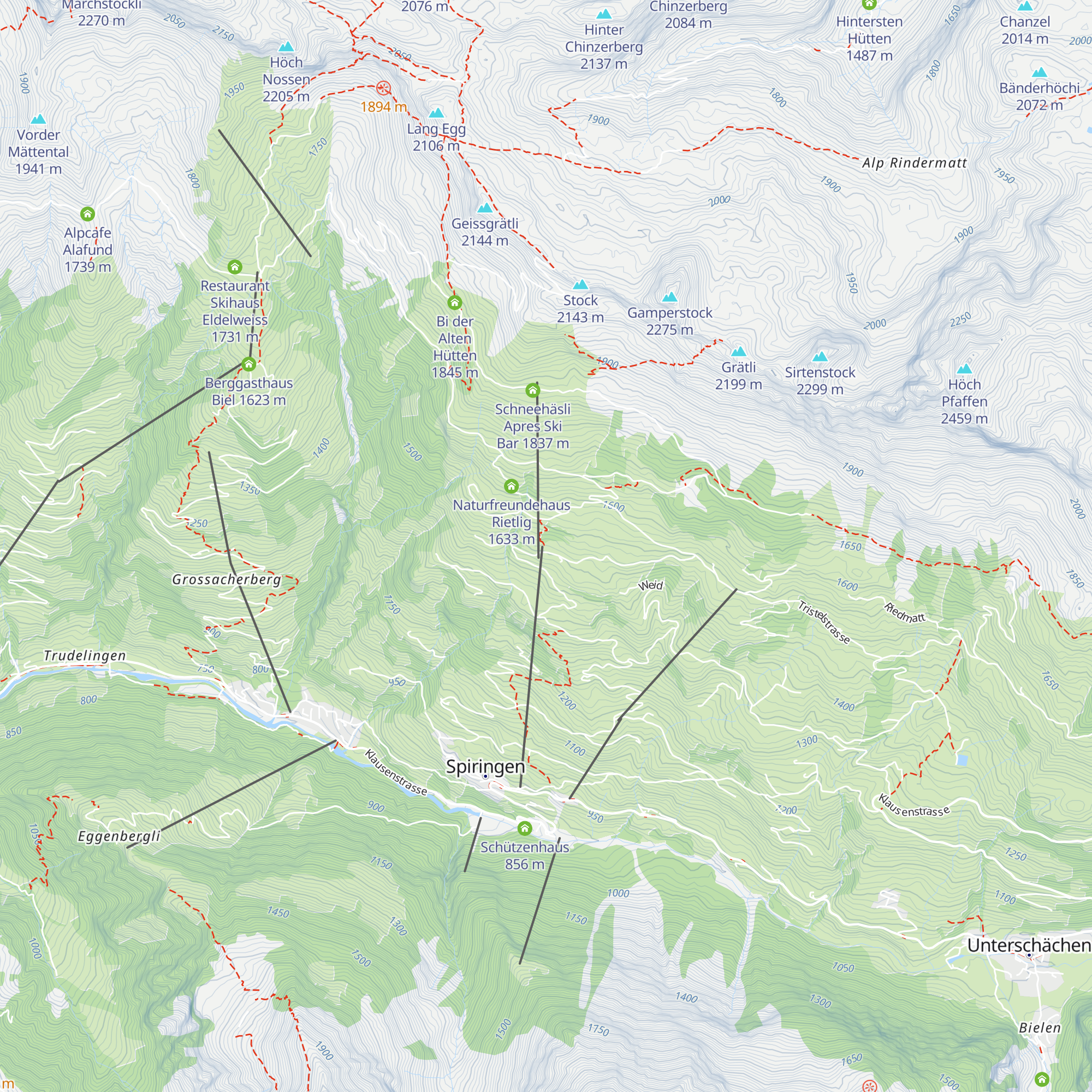 Berggasthaus Ratzi map