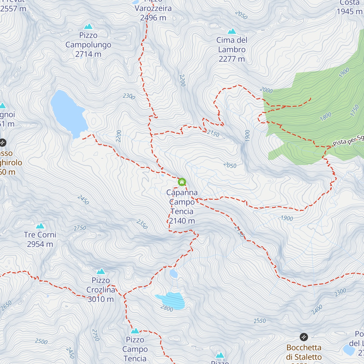 Capanna Campo Tencia map
