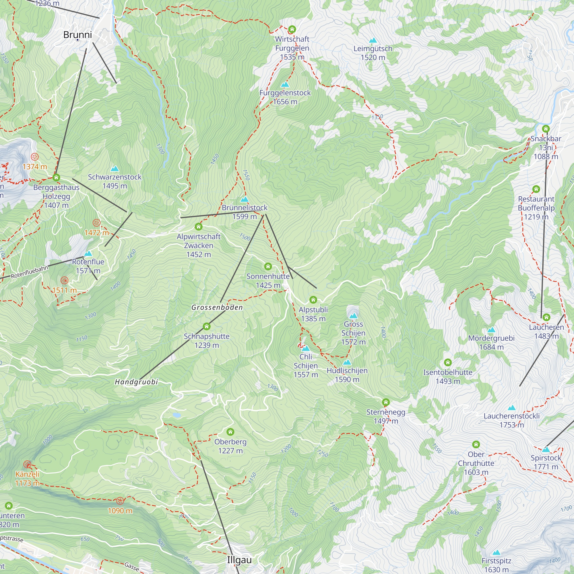 Passhöhe Ibergeregg map