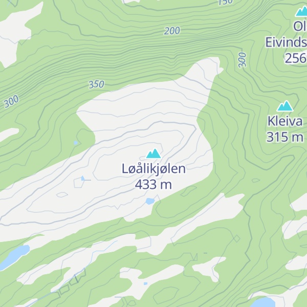 Map of Løålikjølen