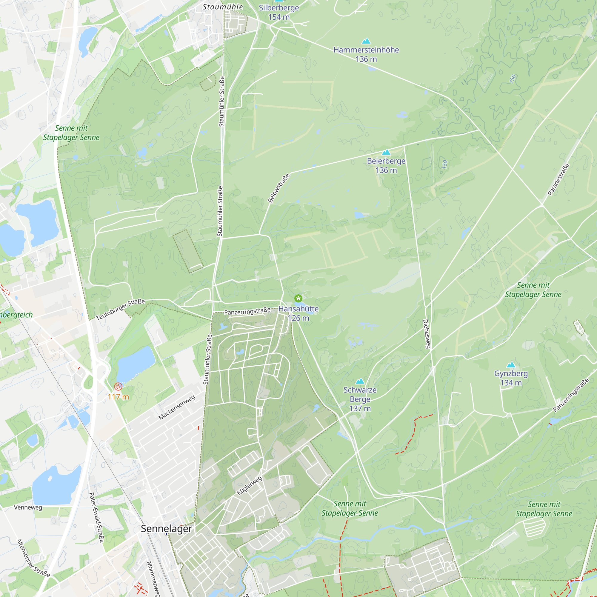 Hansahütte map