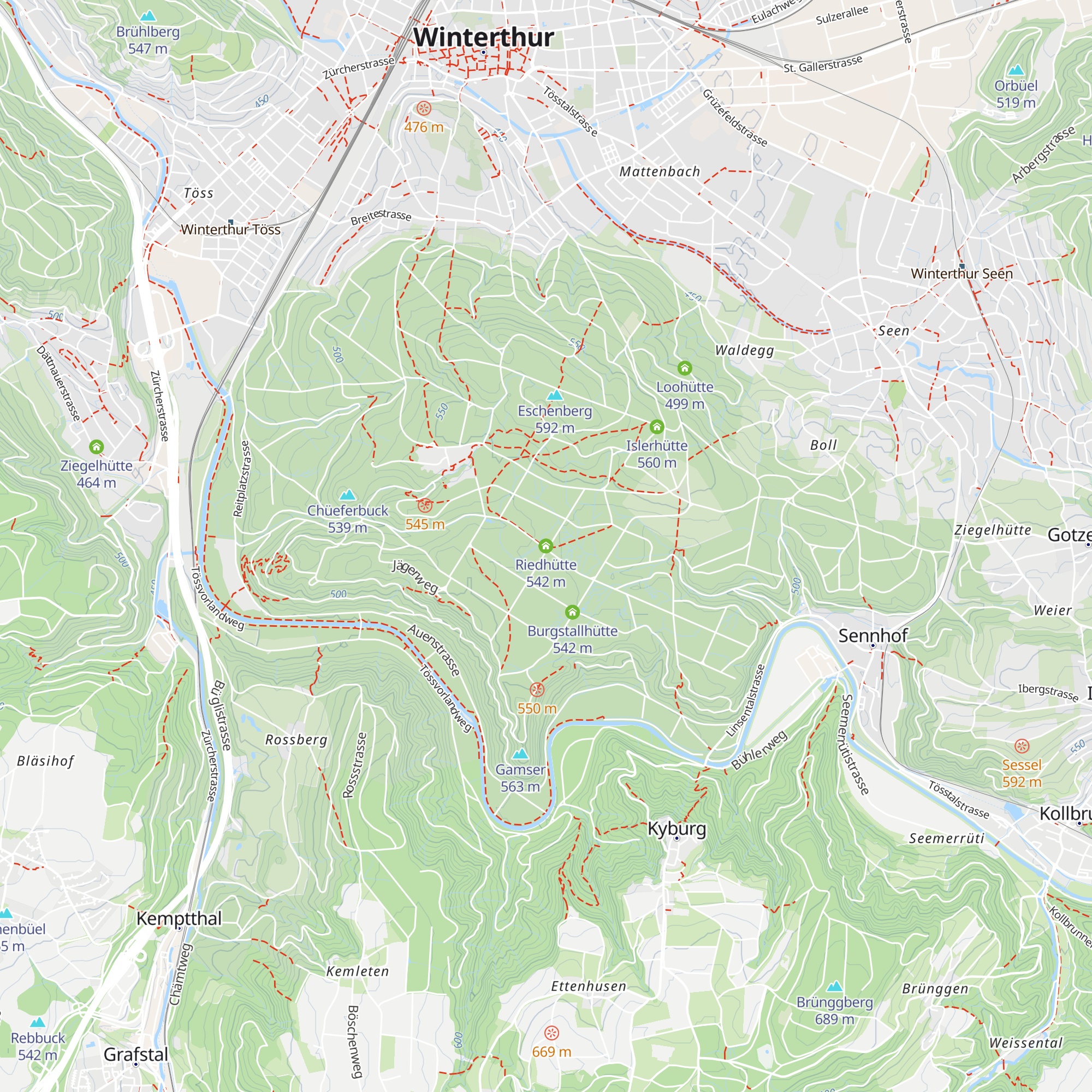 Riedhütte map