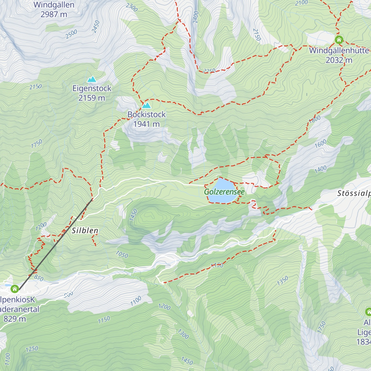 Gasthof Golzernsee map