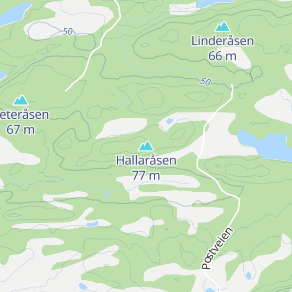 Map of Hallaråsen