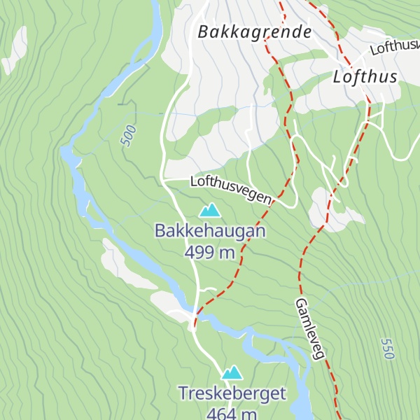 Map of Bakkehaugan