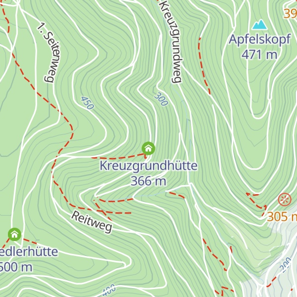 Map of Kreuzgrundhütte