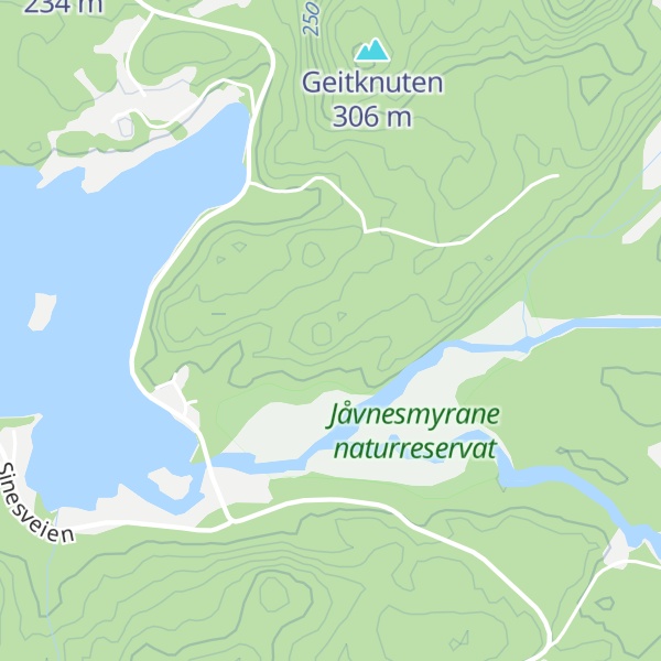Map of Jåvnesheia
