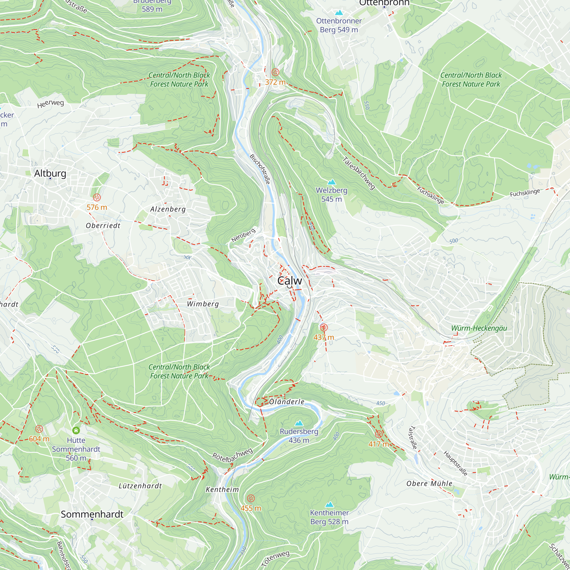 Touristinformation Calw map