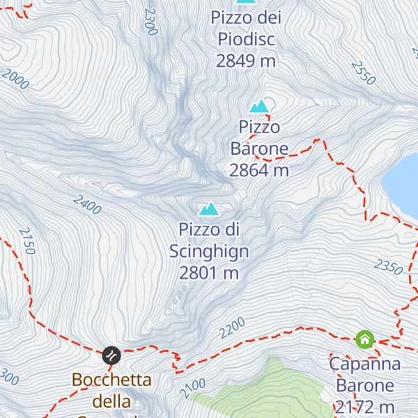 Map of Pizzo di Scinghign