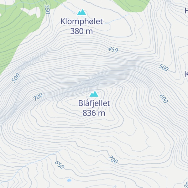 Map of Blåfjellet