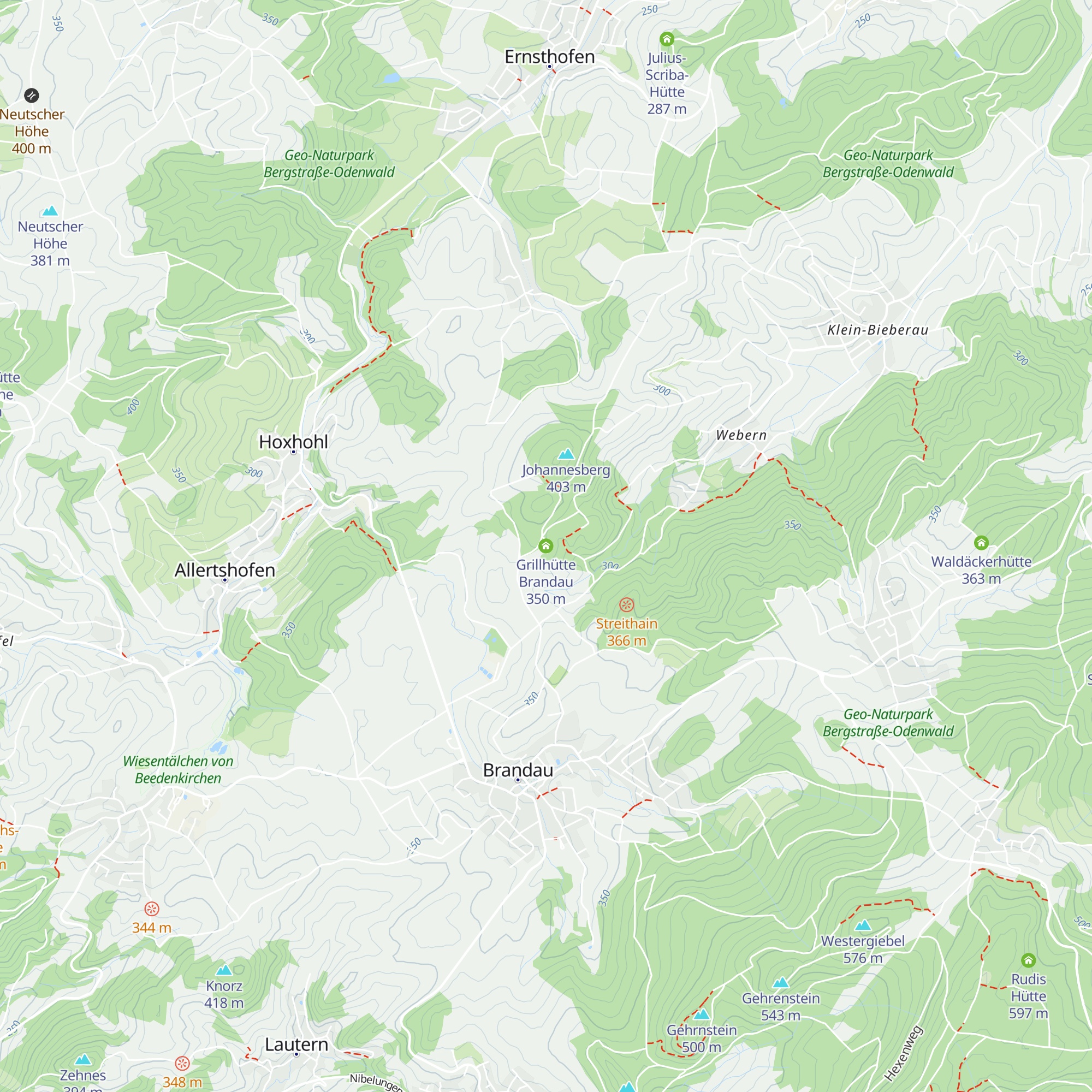 Grillhütte Brandau map