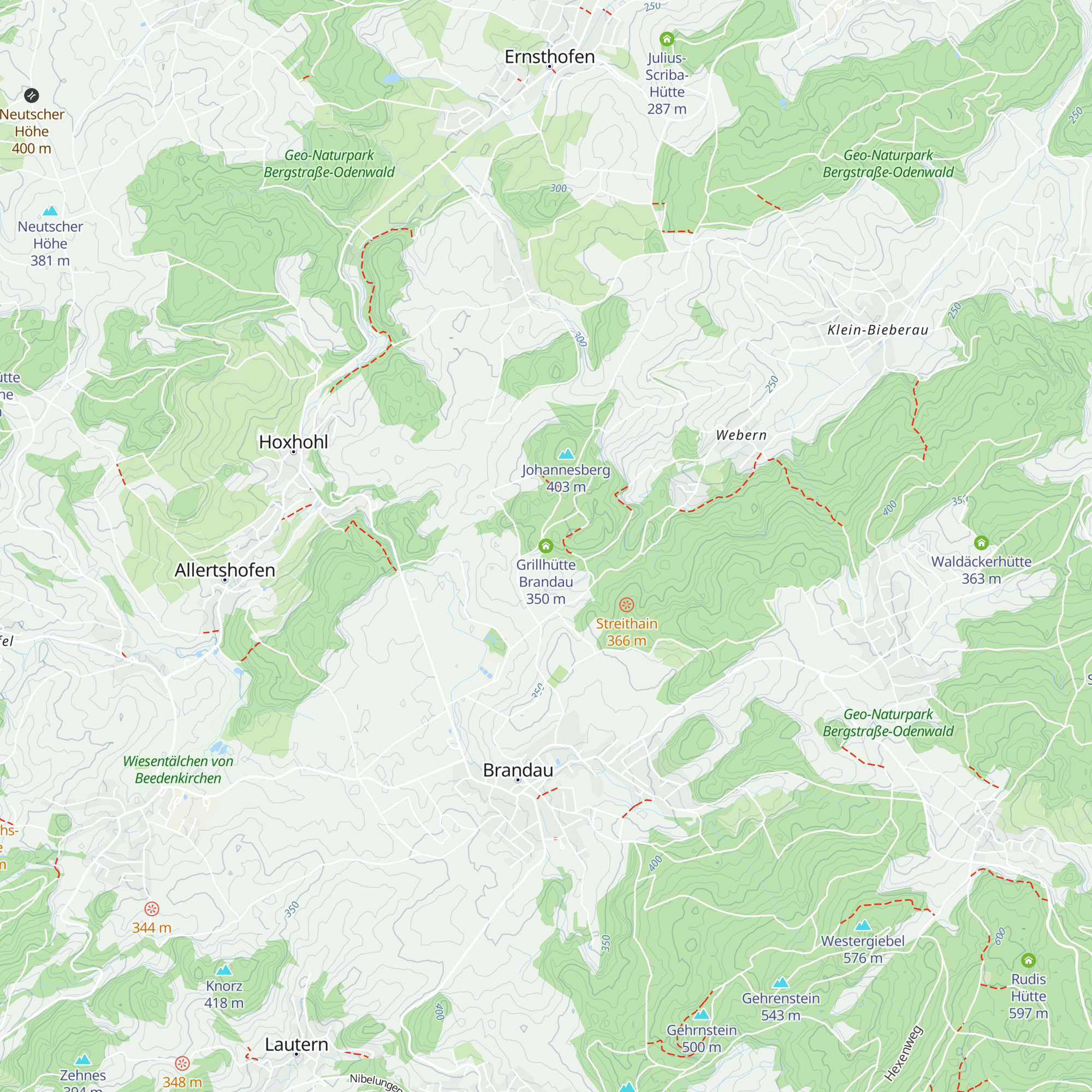 Grillhütte Brandau map