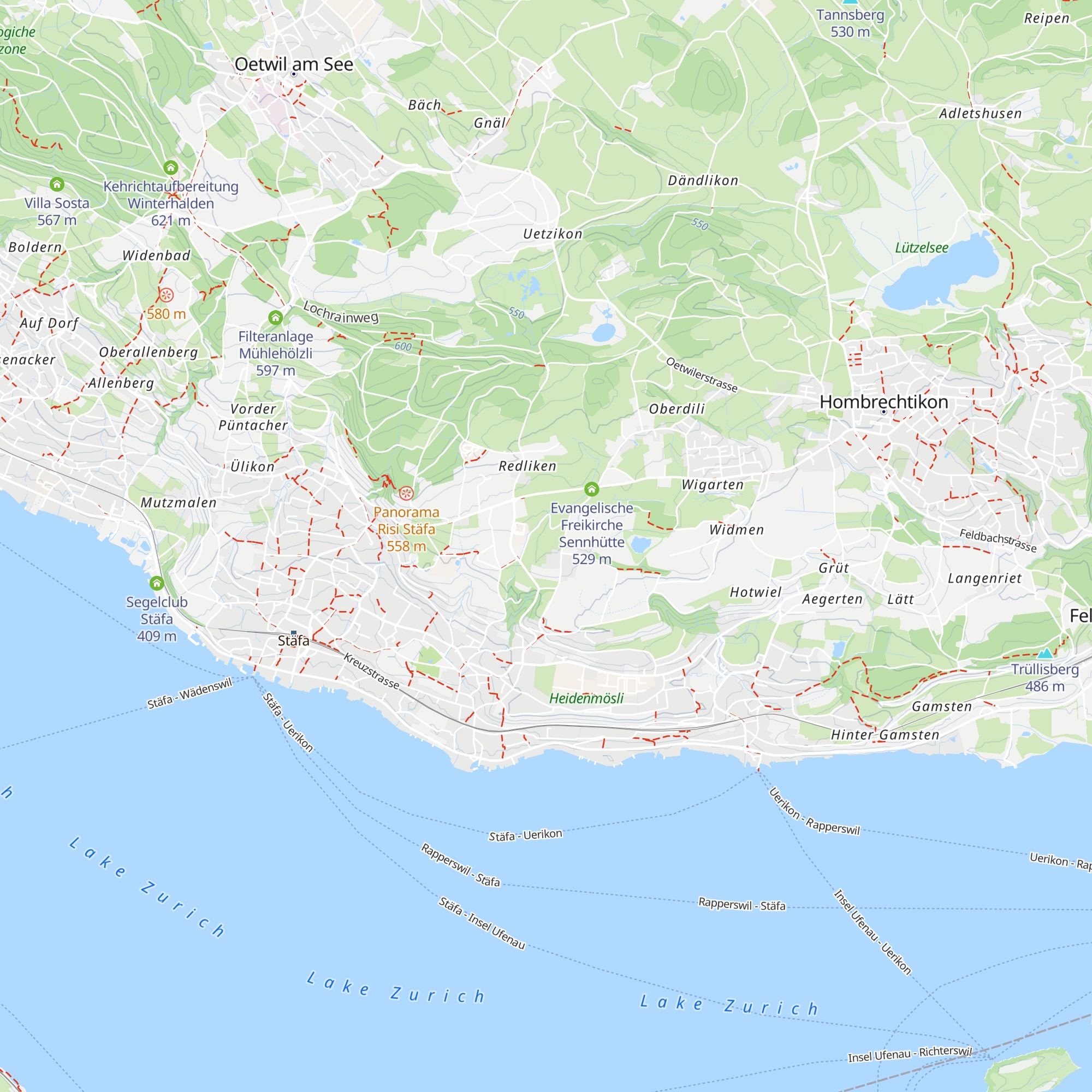 Ober Hüttenacher map