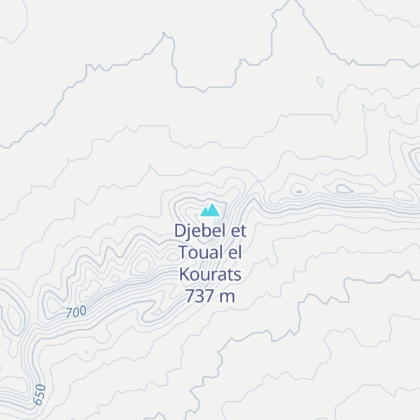 Map of Djebel et Toual el Kourats