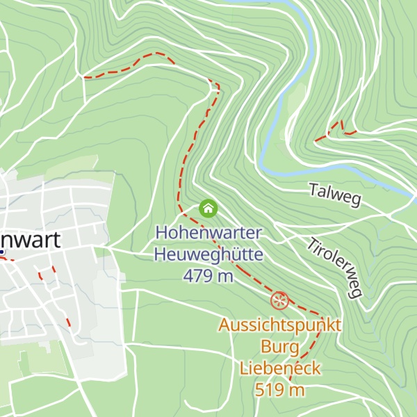 Map of Hohenwarter Heuweghütte