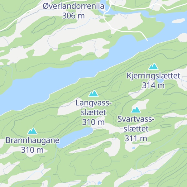 Map of Langvass-slættet