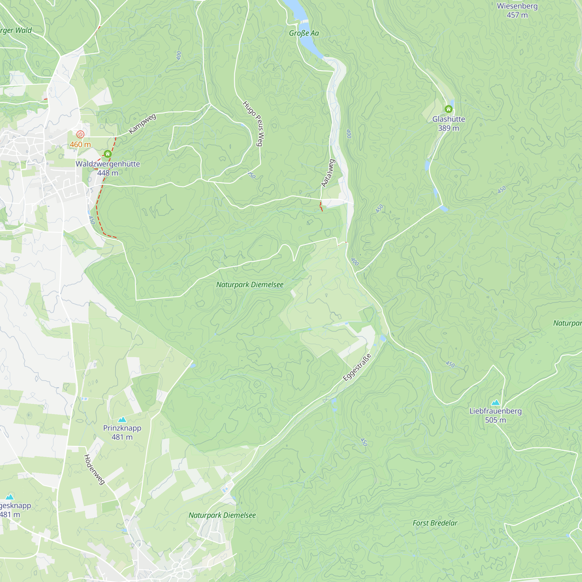 Jagdhütte Madfeld-Wald map
