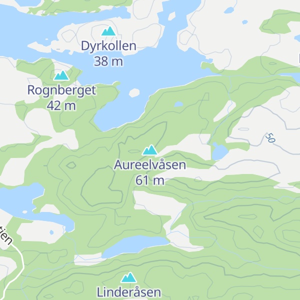 Map of Aureelvåsen