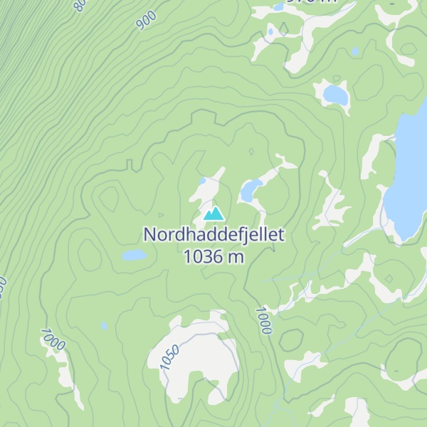 Map of Nordhaddefjellet