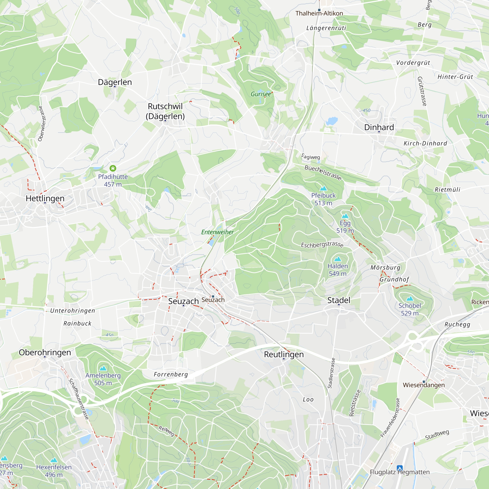 Waldhütte Möslihalde map