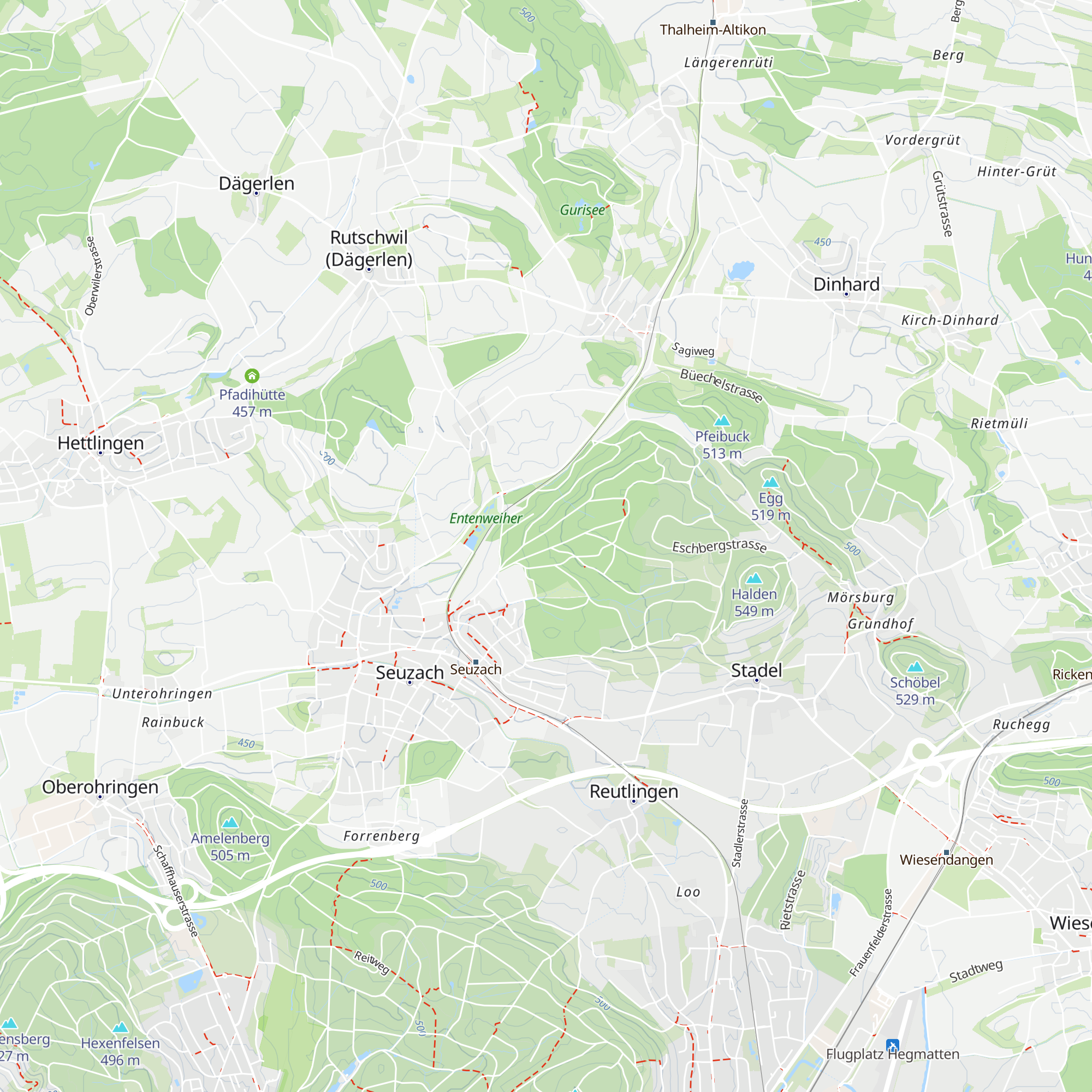 Waldhütte Möslihalde map