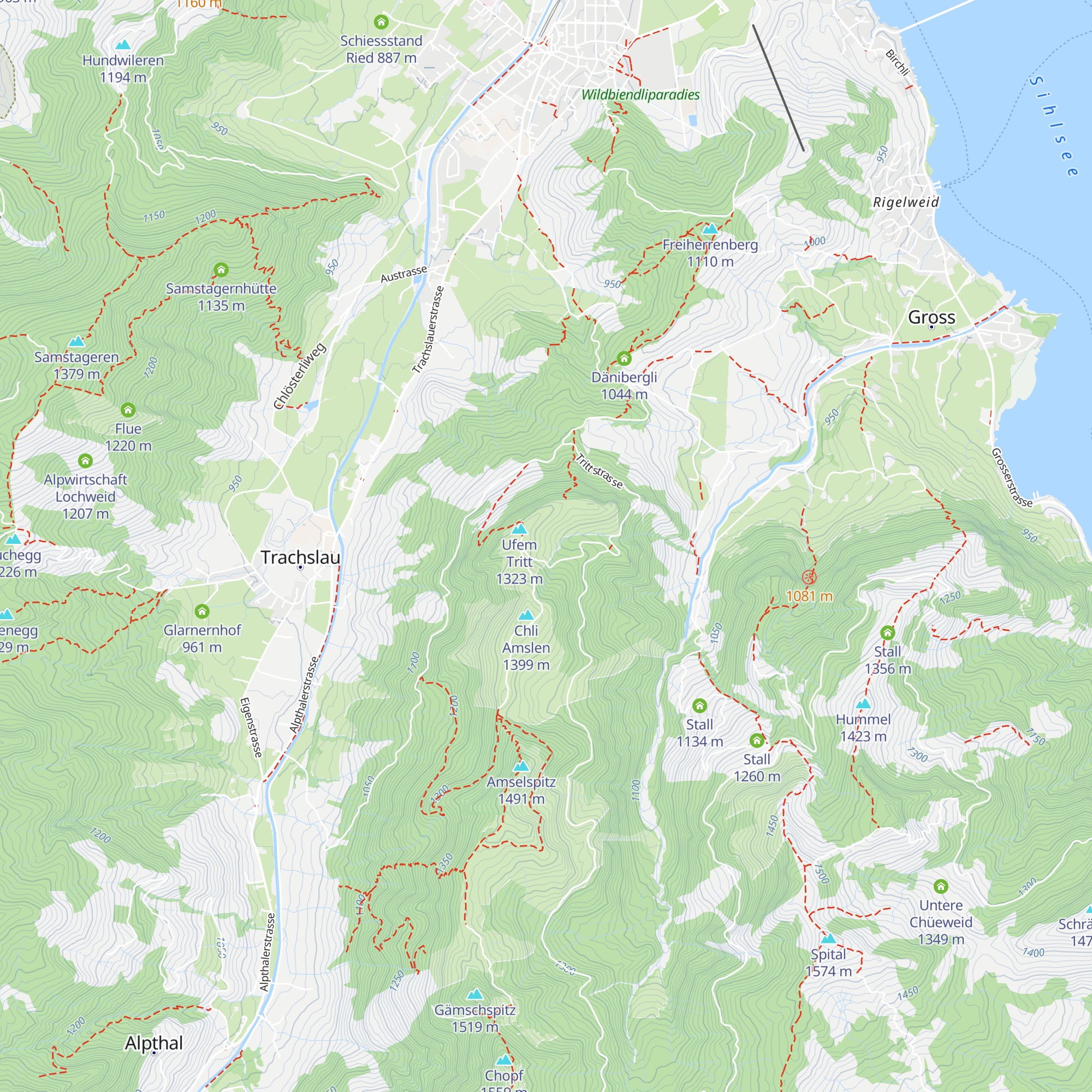 Tritthütte map