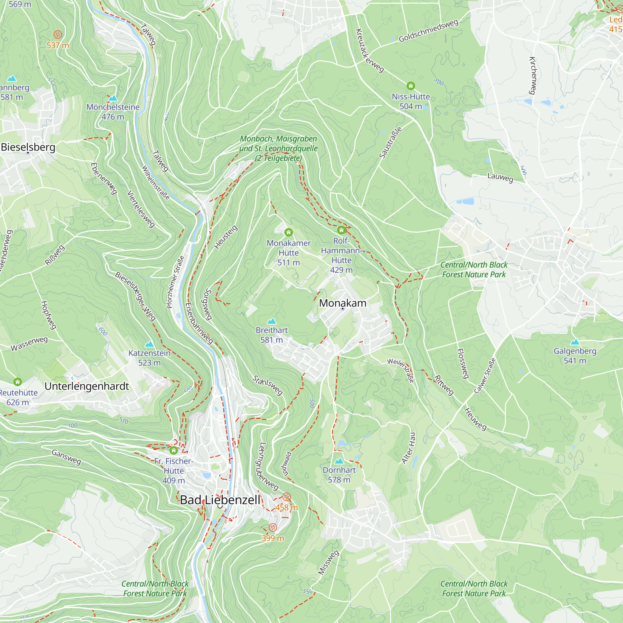 Sporthütte SG Monakam map
