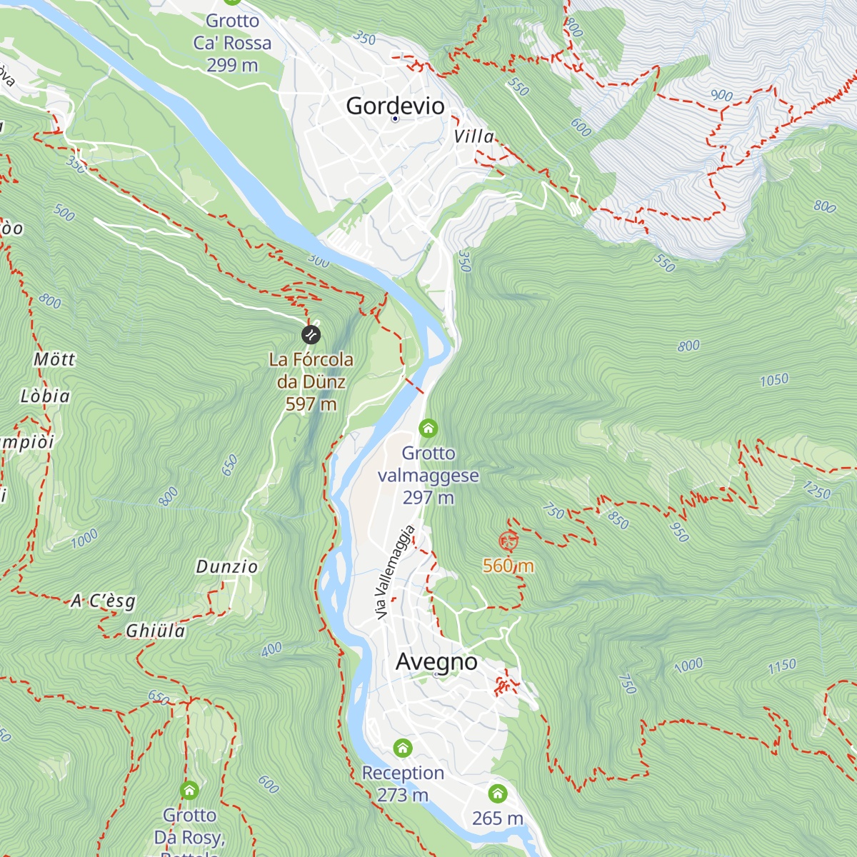 Grotto valmaggese map