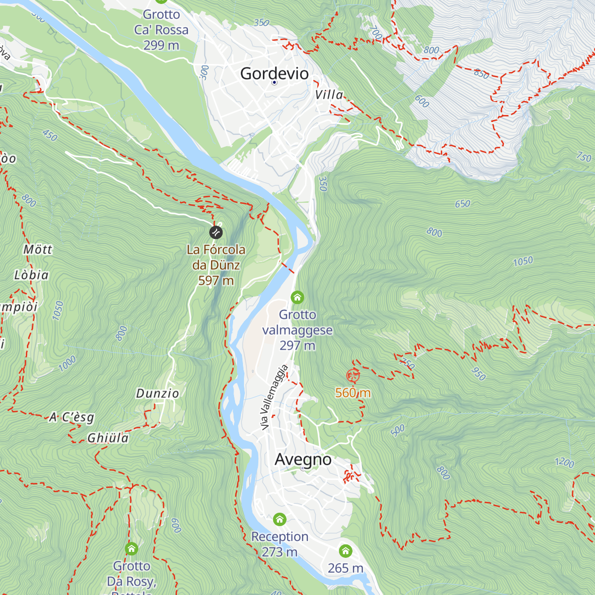 Grotto valmaggese map