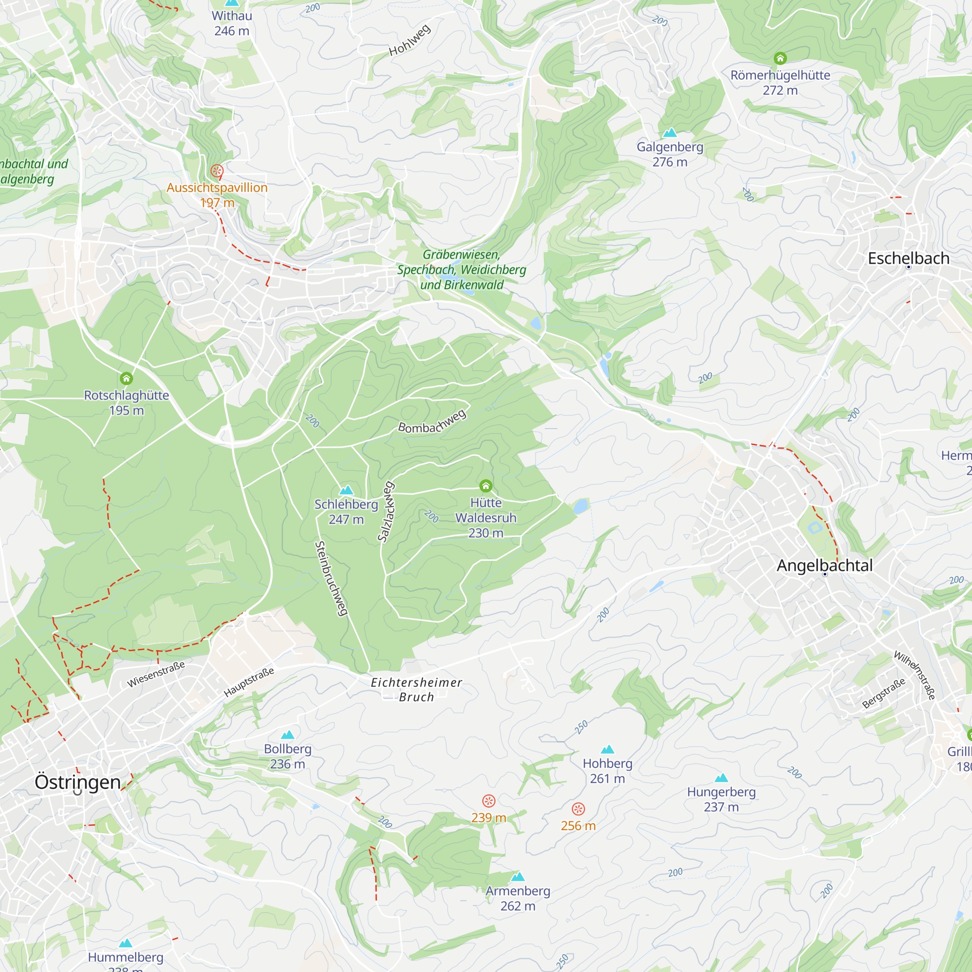 Hütte Waldesruh map