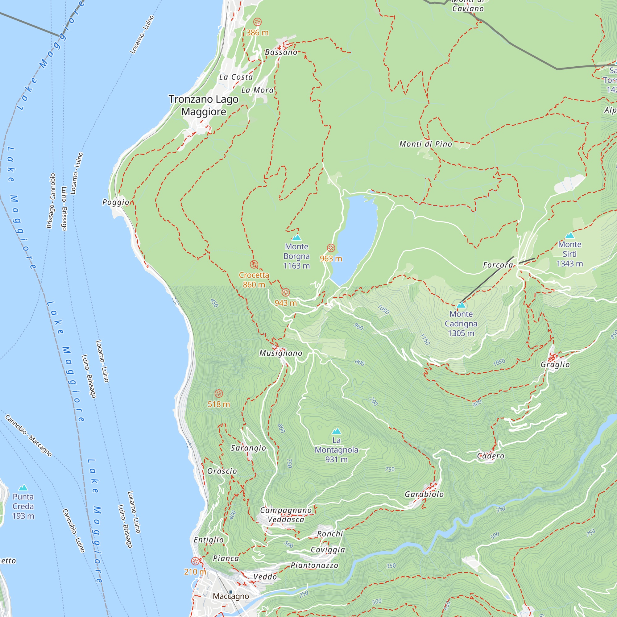Albergo Monte Borgna map
