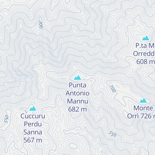 Map of Punta Antonio Mannu