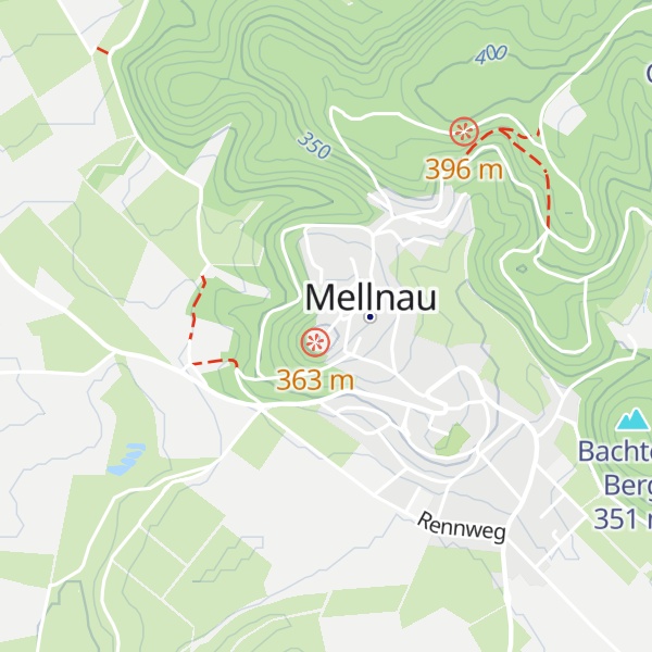 Map of Kuckuckshütte Mellnau