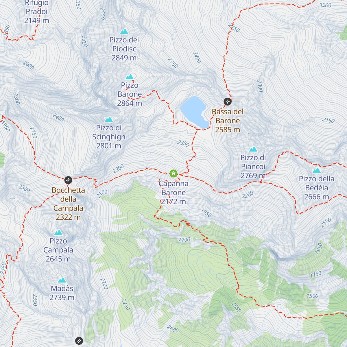 Capanna Barone map