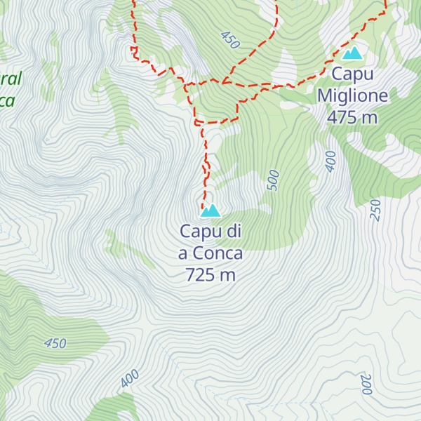 Map of Capu di a Conca